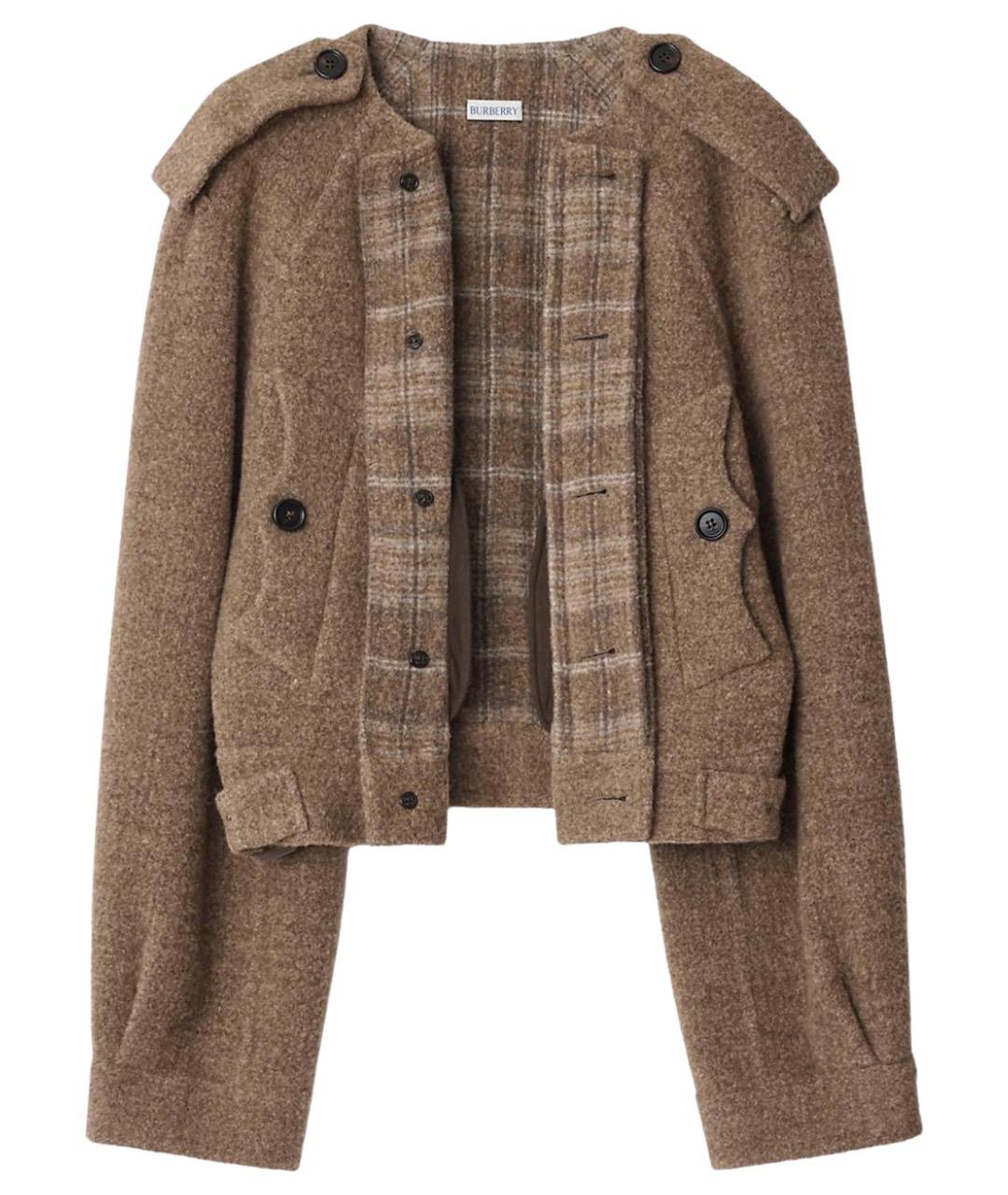 BURBERRY Бежевая шерстяная куртка, фото 3