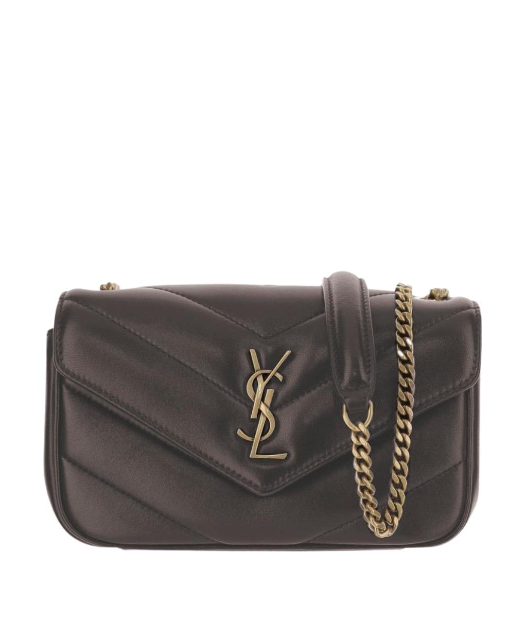 SAINT LAURENT Коричневая сумка через плечо из искусственной кожи, фото 1