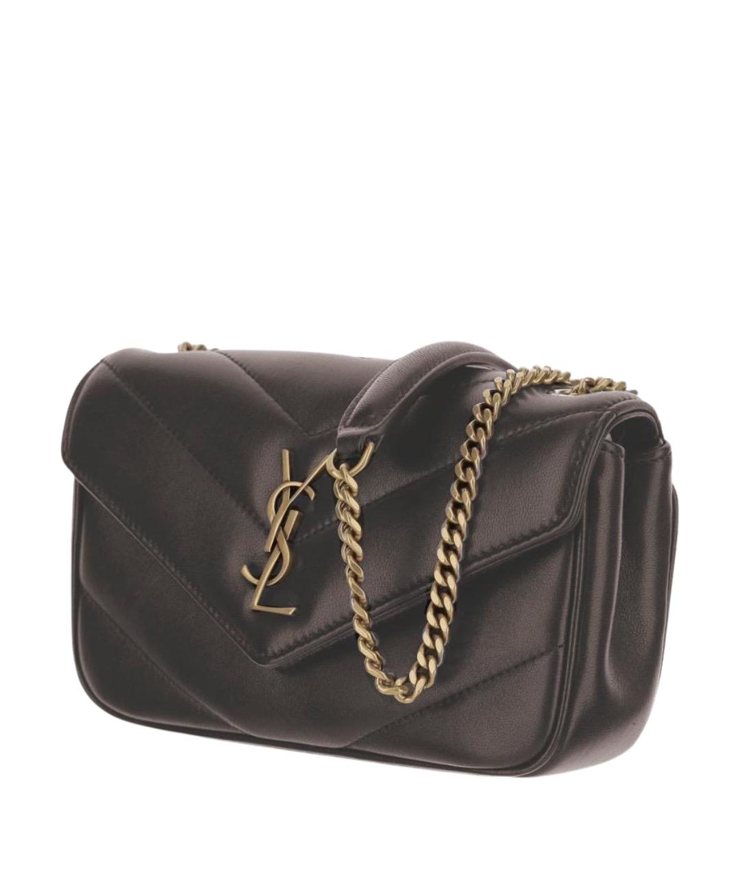 SAINT LAURENT Коричневая сумка через плечо из искусственной кожи, фото 2