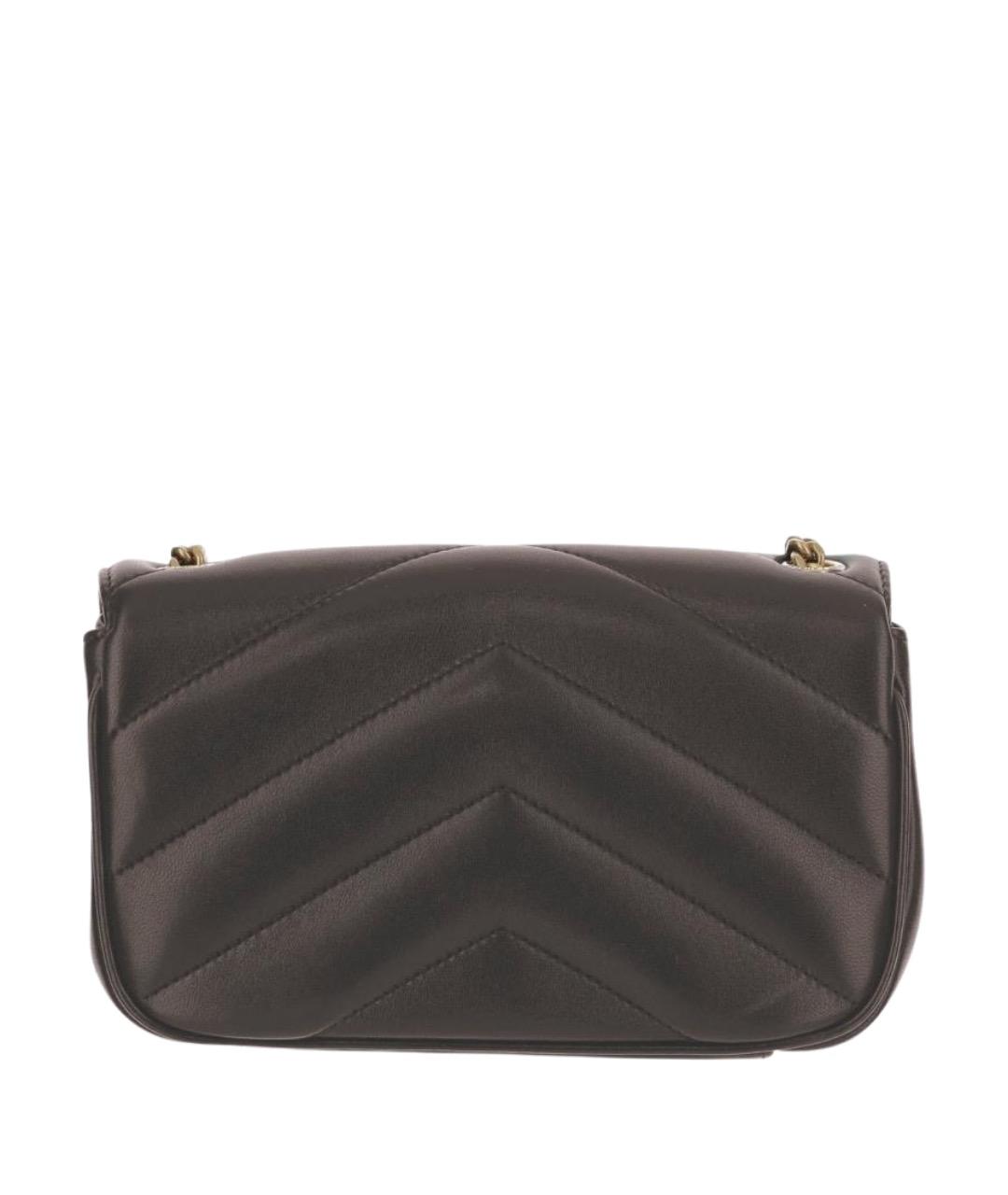 SAINT LAURENT Коричневая сумка через плечо из искусственной кожи, фото 3