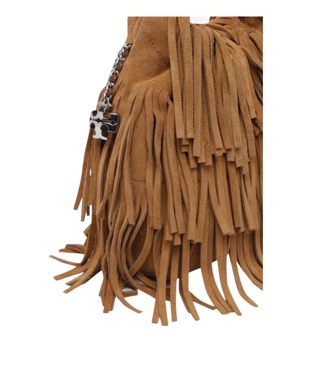 TORY BURCH Коричневая замшевая сумка тоут, фото 4