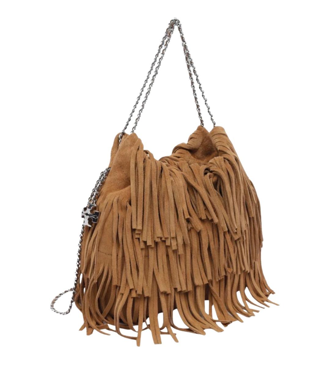 TORY BURCH Коричневая замшевая сумка тоут, фото 2