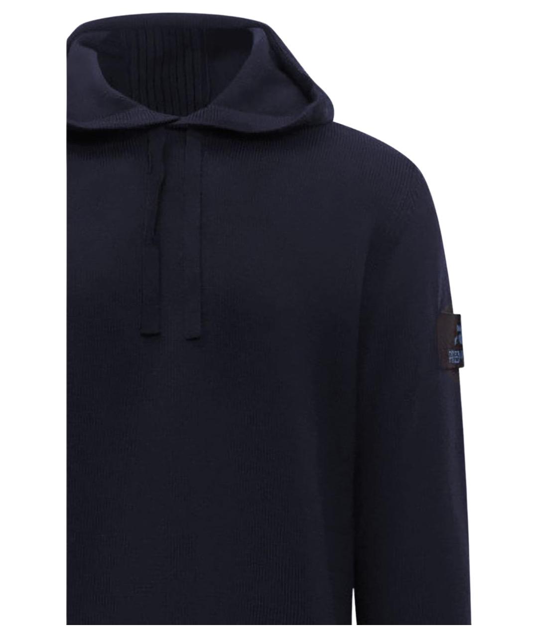 PREMIATA Темно-синий шерстяной джемпер / свитер, фото 3