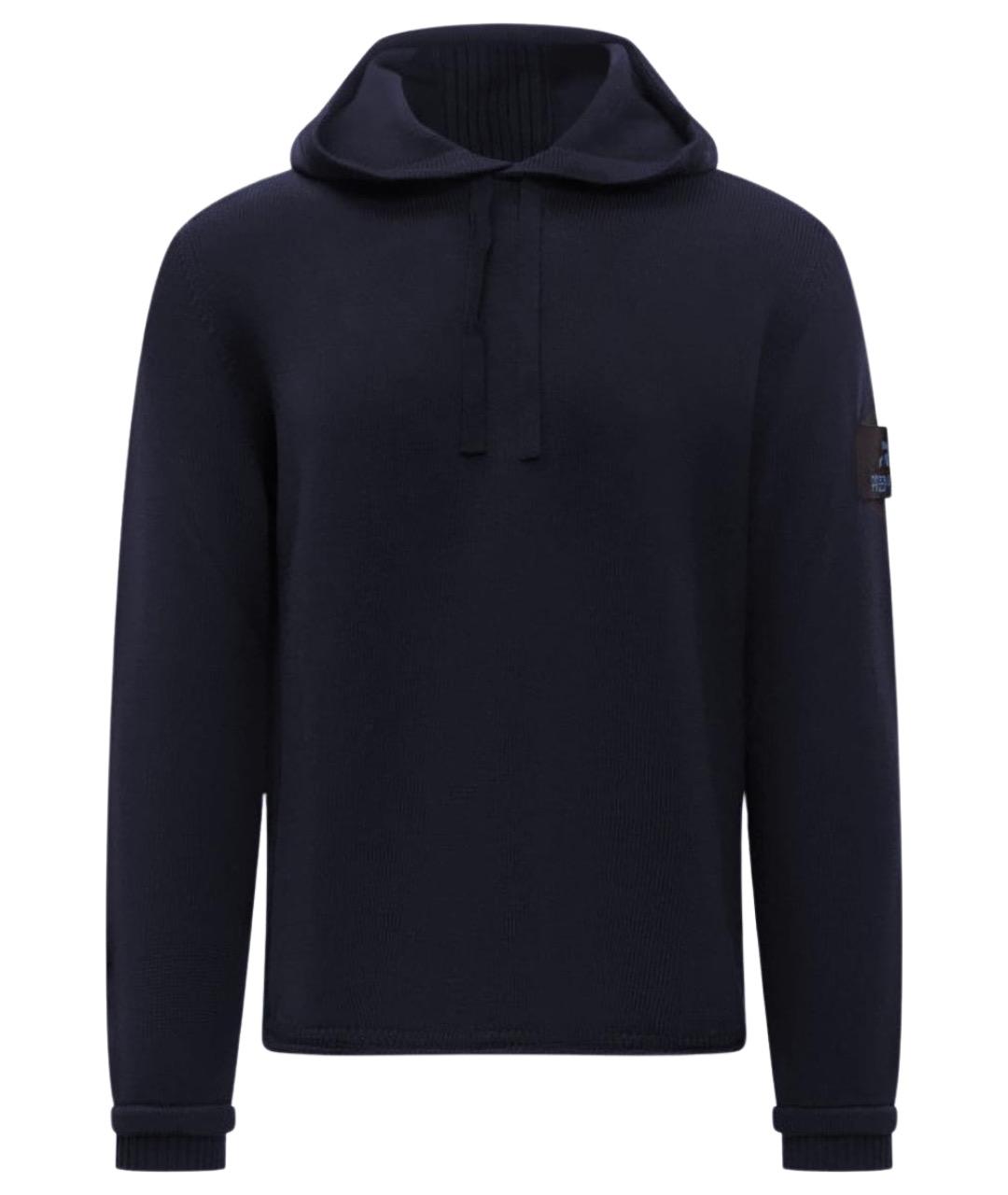 PREMIATA Темно-синий шерстяной джемпер / свитер, фото 1