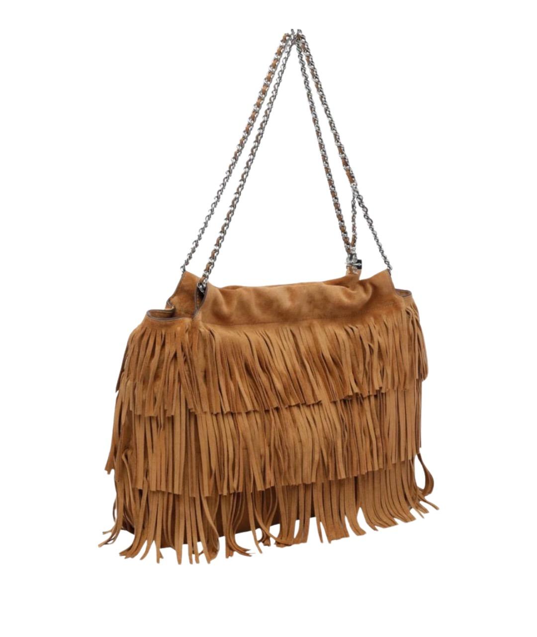 TORY BURCH Коричневая замшевая сумка тоут, фото 2