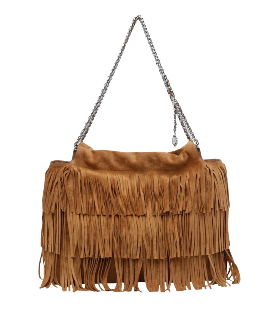 TORY BURCH Коричневая замшевая сумка тоут, фото 1