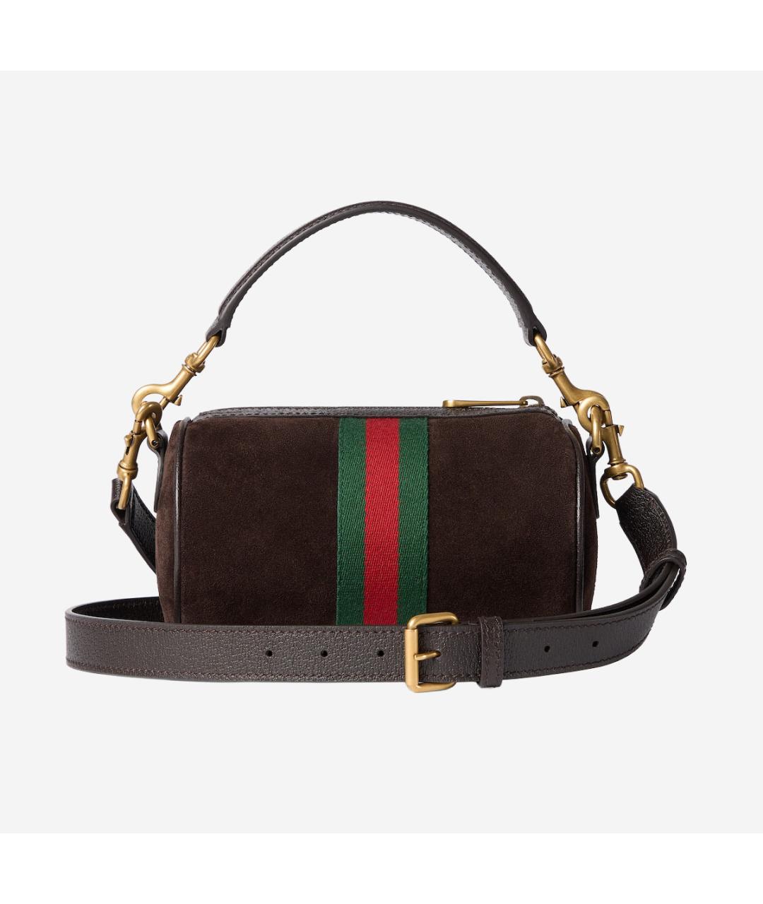 GUCCI Коричневая замшевая сумка на плечо, фото 3