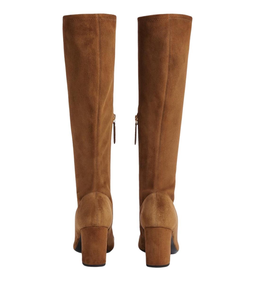 GUCCI Коричневые замшевые сапоги, фото 3