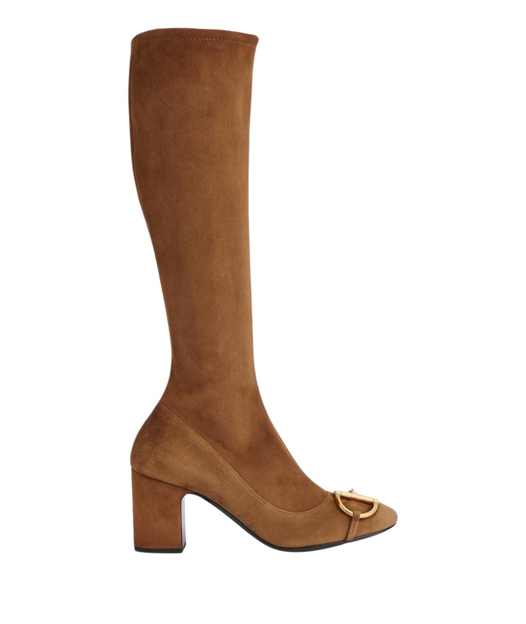 GUCCI Коричневые замшевые сапоги, фото 1