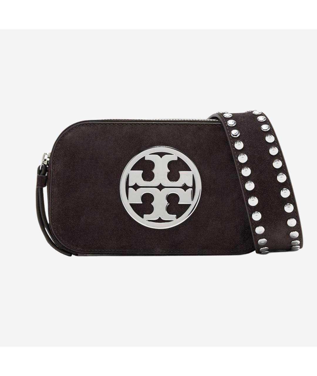 TORY BURCH Коричневая замшевая сумка через плечо, фото 5