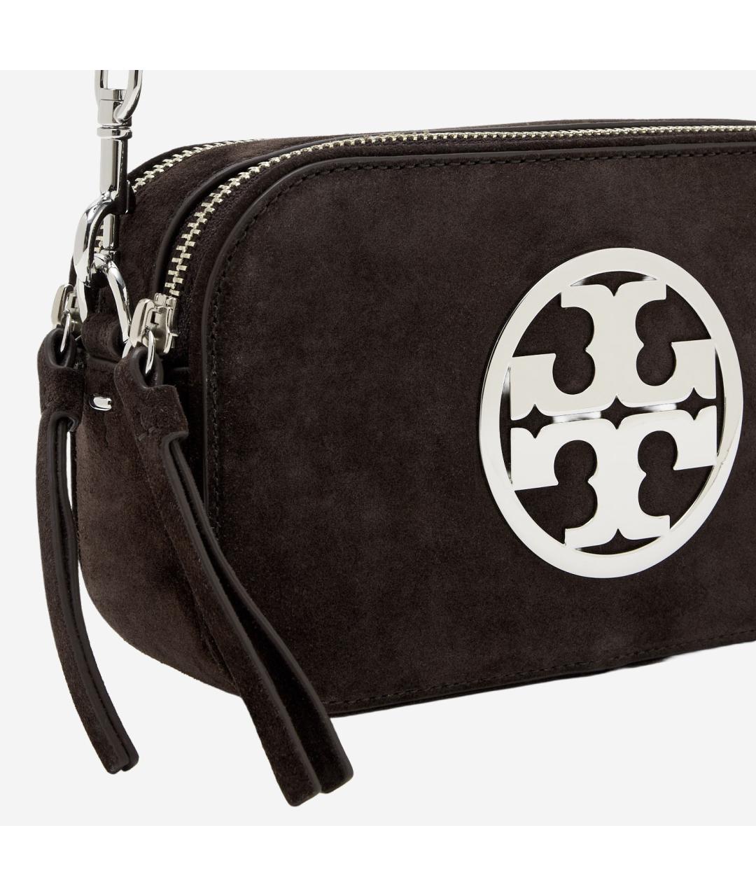 TORY BURCH Коричневая замшевая сумка через плечо, фото 4