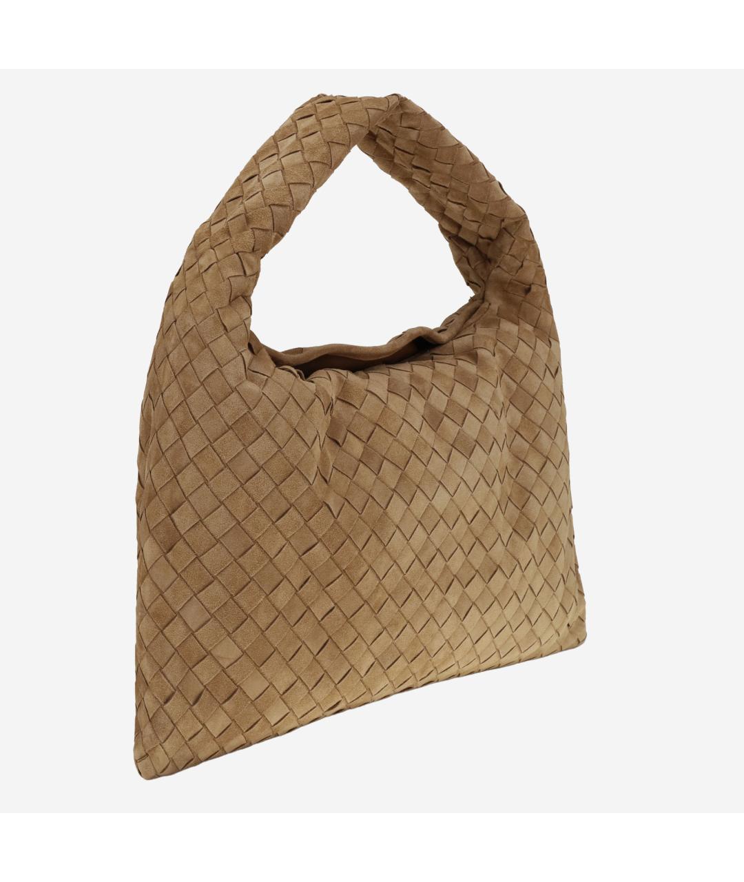 BOTTEGA VENETA Бежевая кожаная сумка с короткими ручками, фото 3