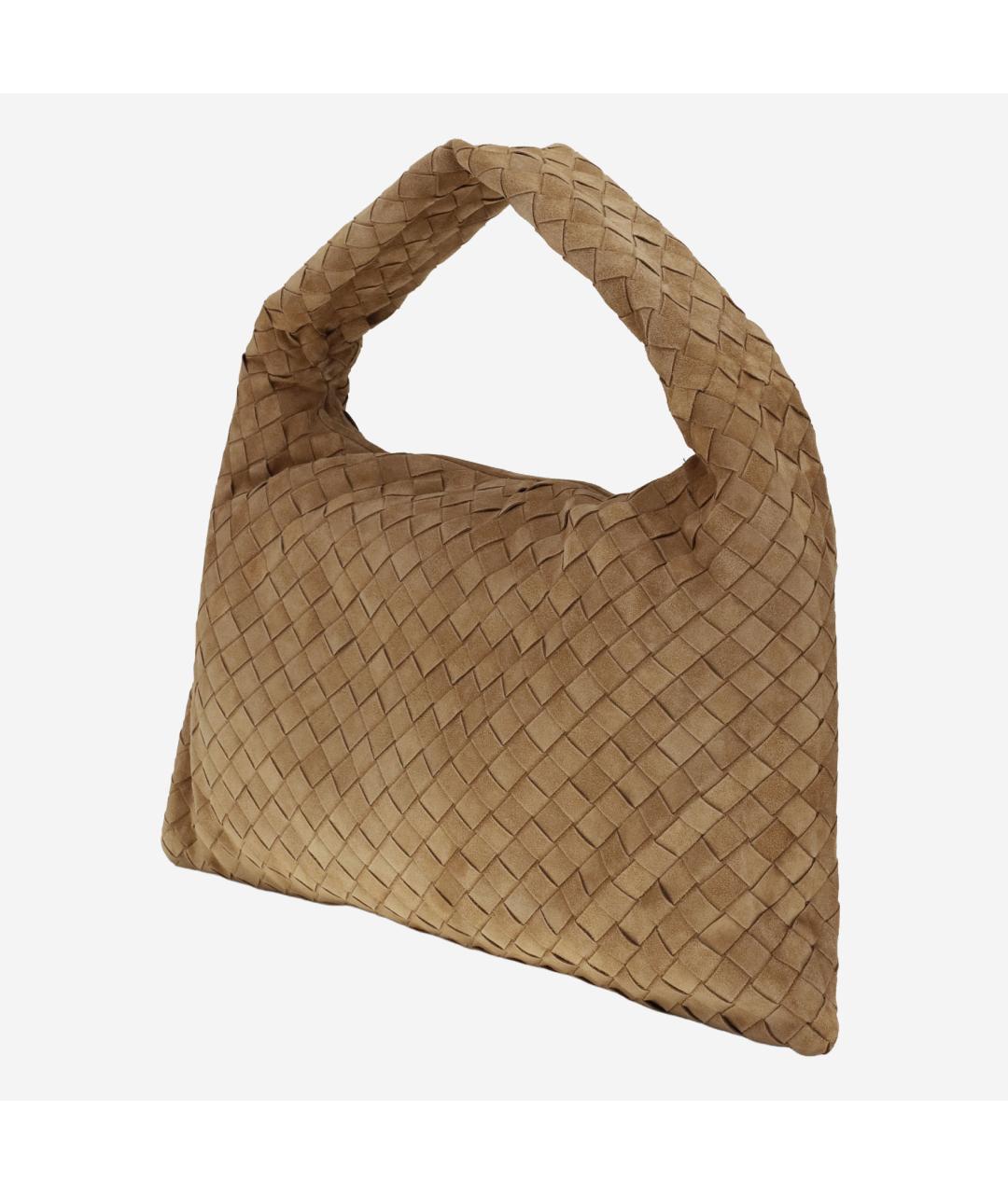 BOTTEGA VENETA Бежевая кожаная сумка с короткими ручками, фото 2