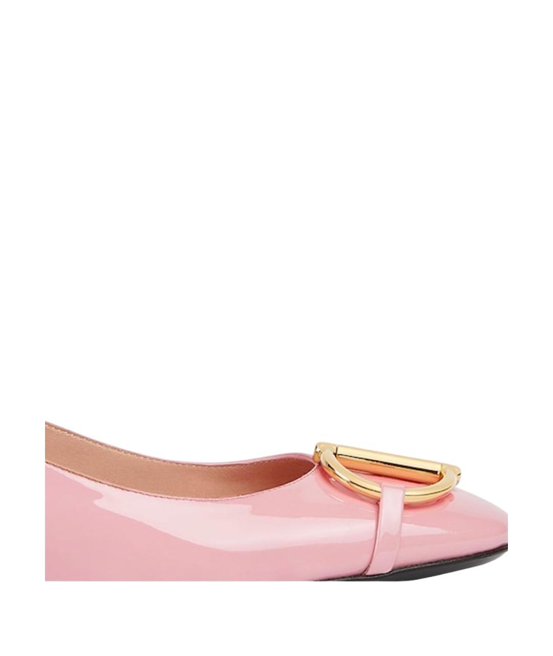 GUCCI Розовые кожаные балетки, фото 5