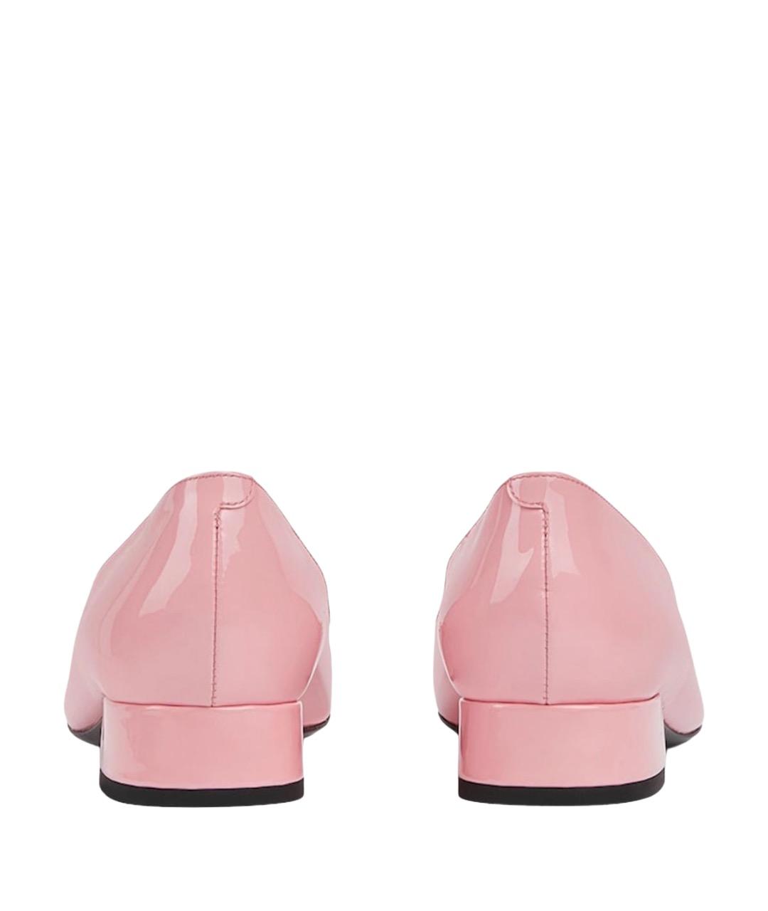 GUCCI Розовые кожаные балетки, фото 3