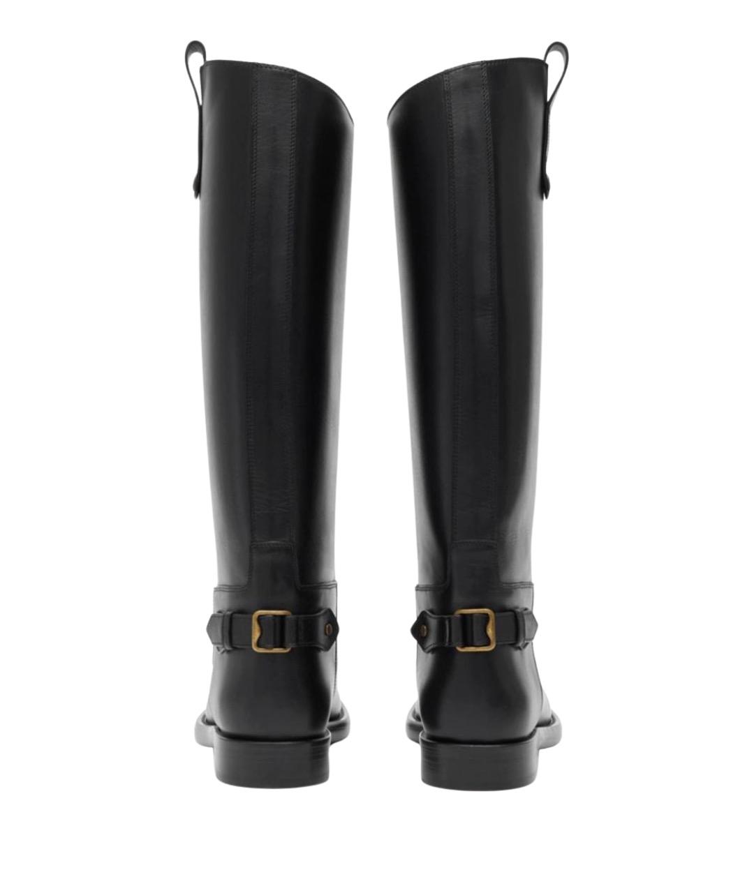 BURBERRY Черные кожаные сапоги, фото 3