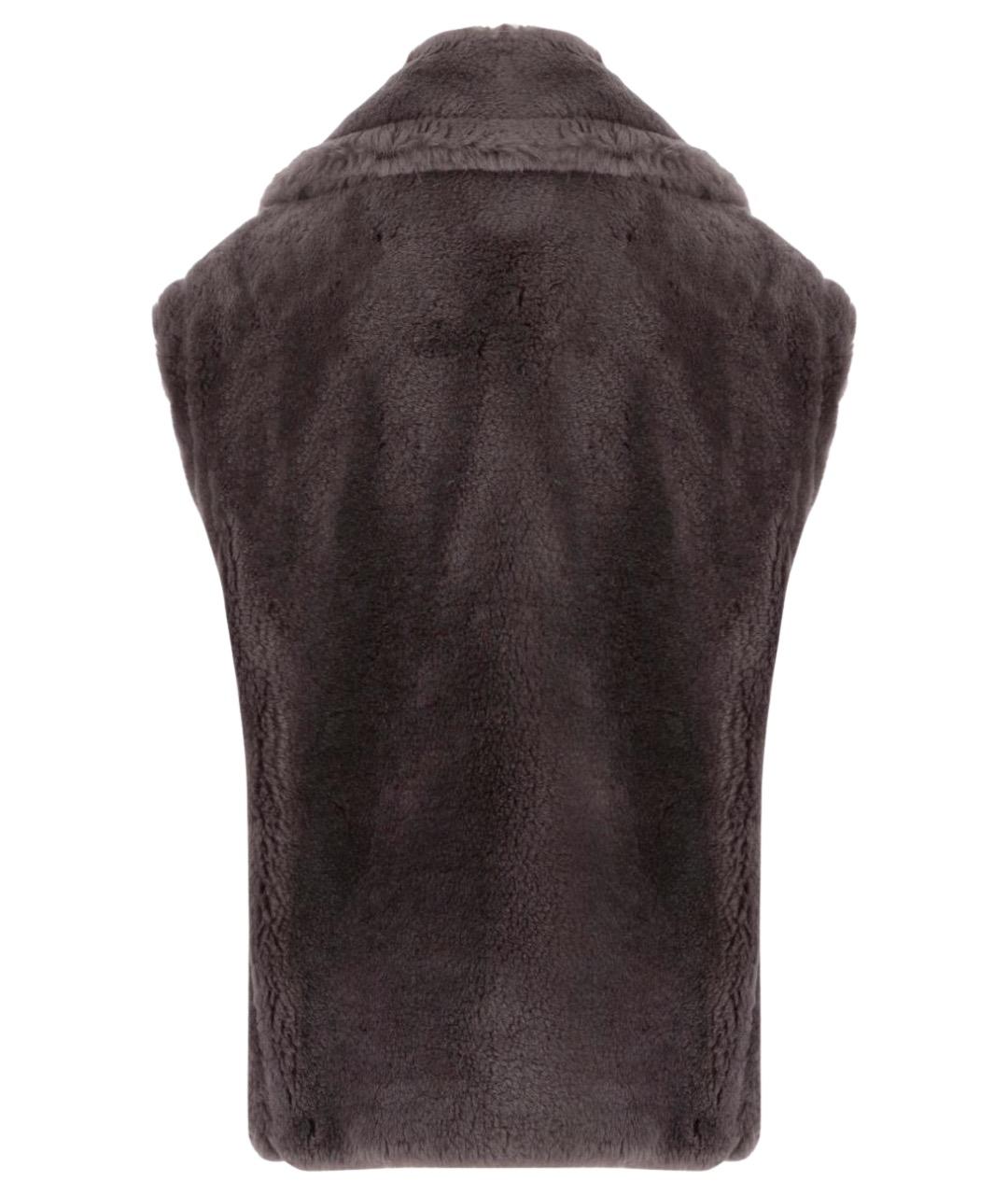 STAND STUDIO Серый меховой жилет, фото 2
