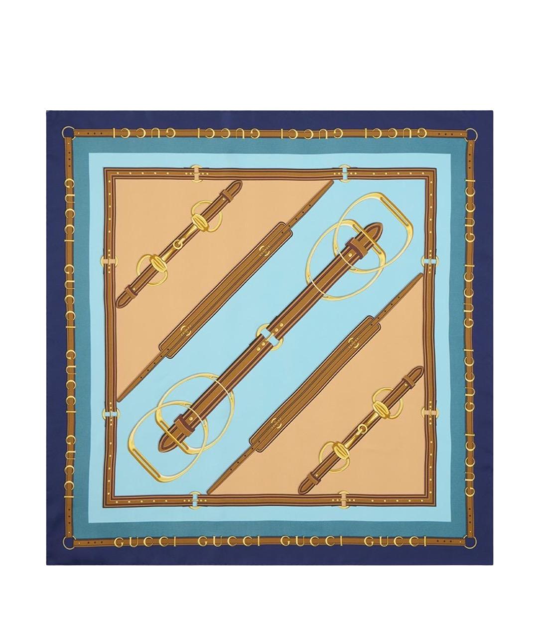 GUCCI Мульти шелковый платок, фото 1