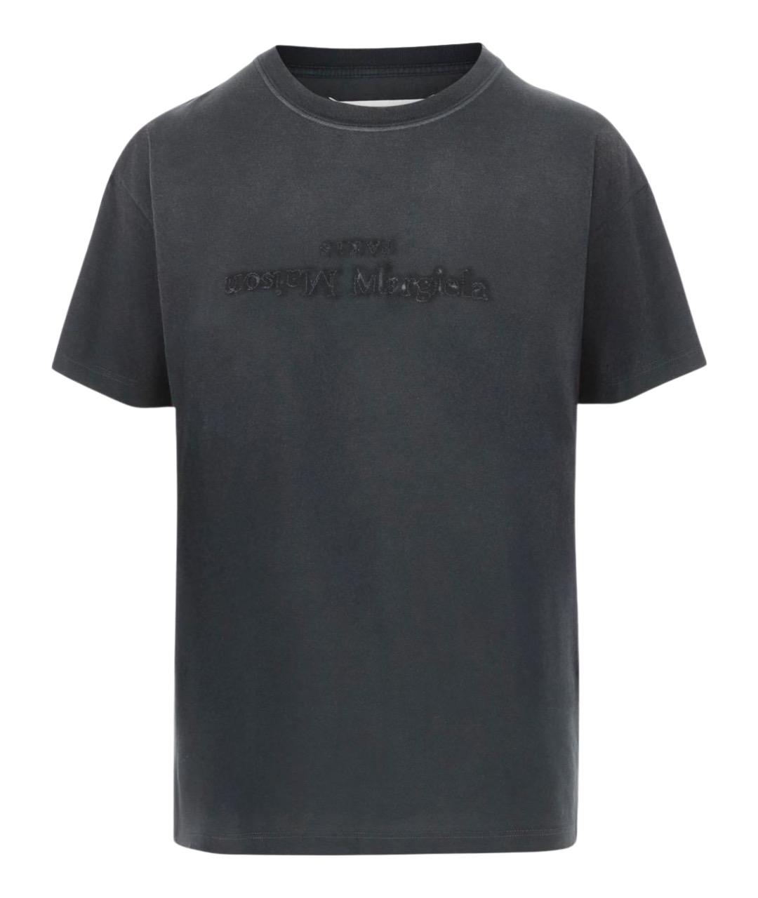 MAISON MARGIELA Черная хлопковая футболка, фото 1