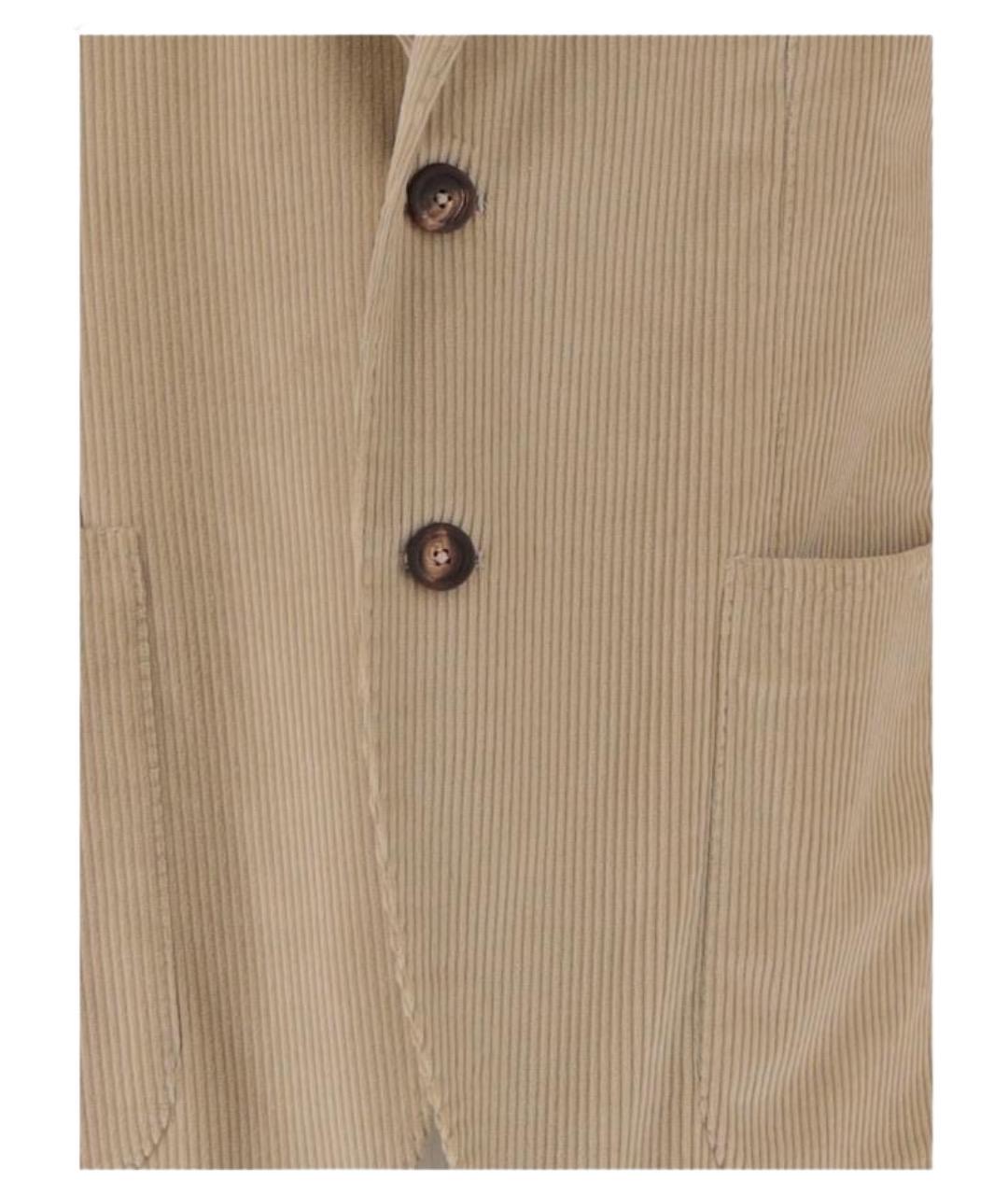 TAGLIATORE Бежевый хлопковый пиджак, фото 3