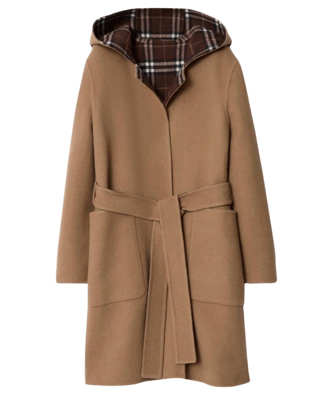 BURBERRY Бежевое шерстяное пальто, фото 1