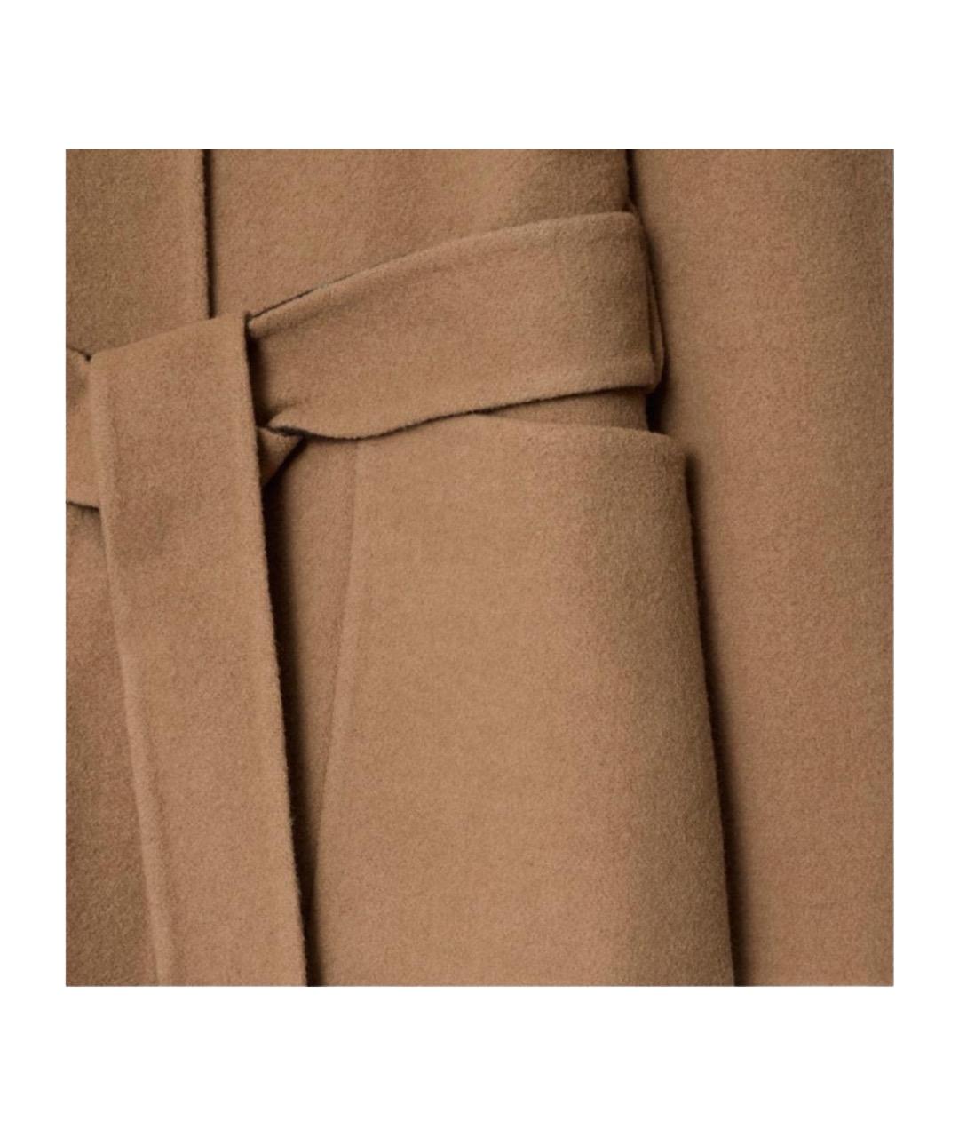 BURBERRY Бежевое шерстяное пальто, фото 4