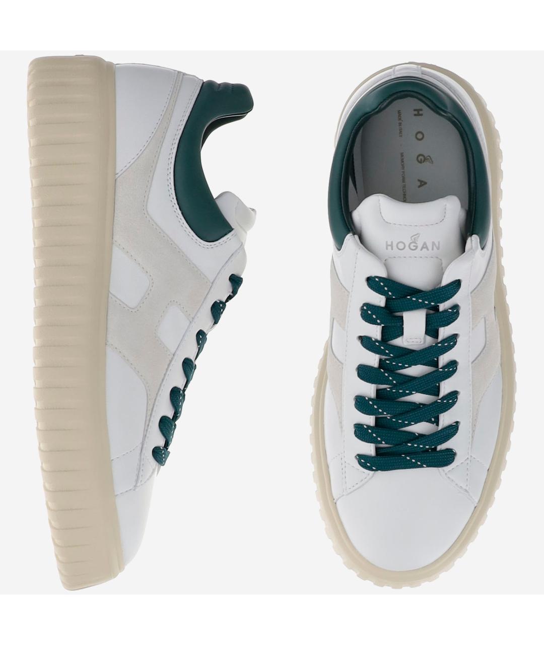 HOGAN Бежевые кожаные низкие кроссовки / кеды, фото 2