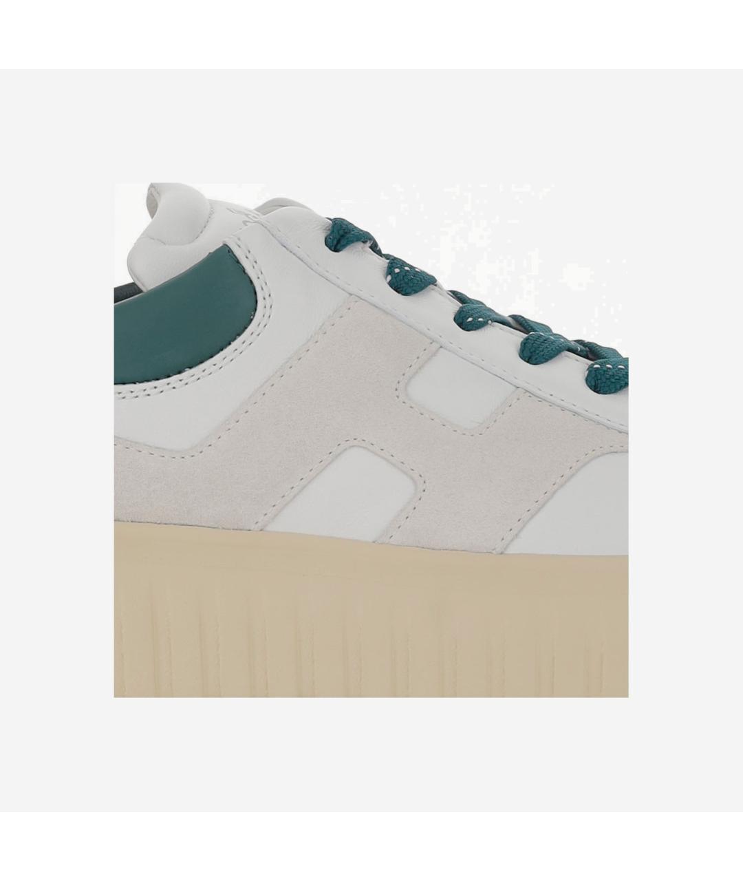 HOGAN Бежевые кожаные низкие кроссовки / кеды, фото 5