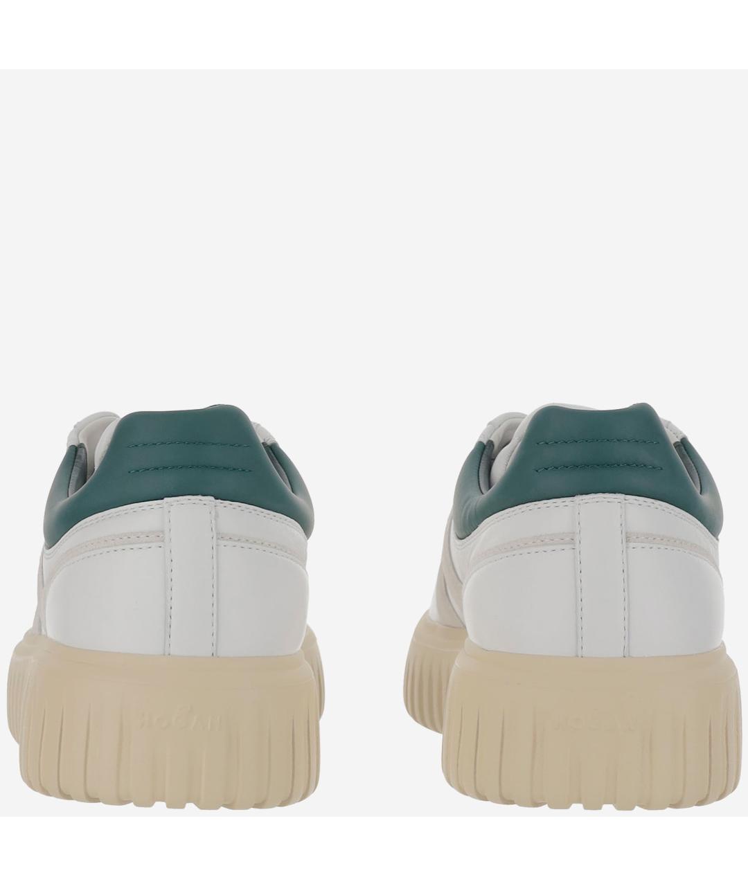 HOGAN Бежевые кожаные низкие кроссовки / кеды, фото 4