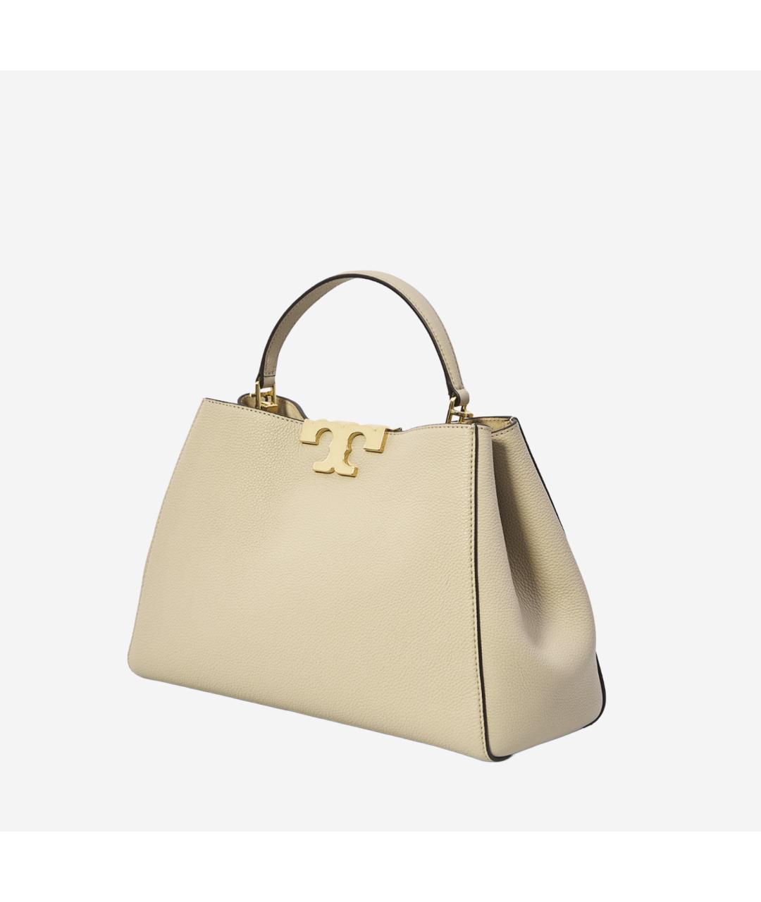 TORY BURCH Бежевая кожаная сумка тоут, фото 2