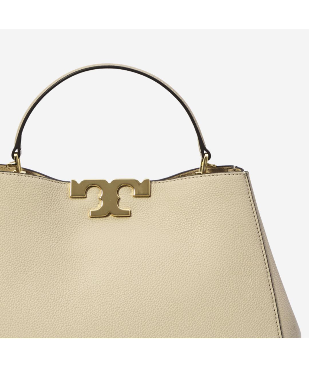 TORY BURCH Бежевая кожаная сумка тоут, фото 4