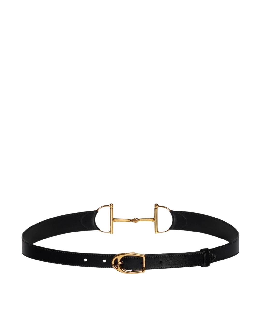 GUCCI Черный кожаный ремень, фото 3