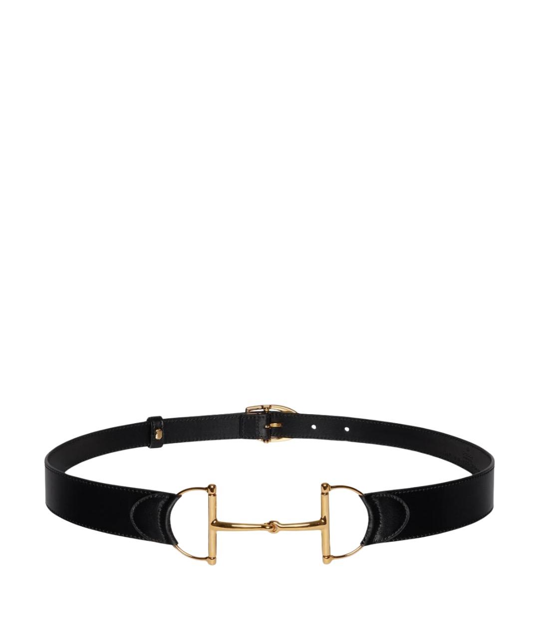 GUCCI Черный кожаный ремень, фото 1