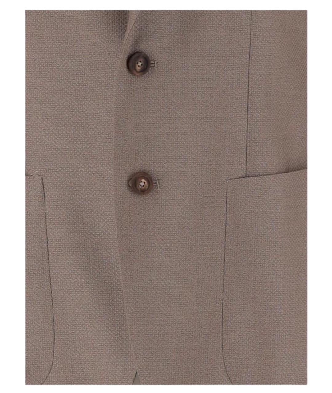 TAGLIATORE Бежевый шерстяной пиджак, фото 3