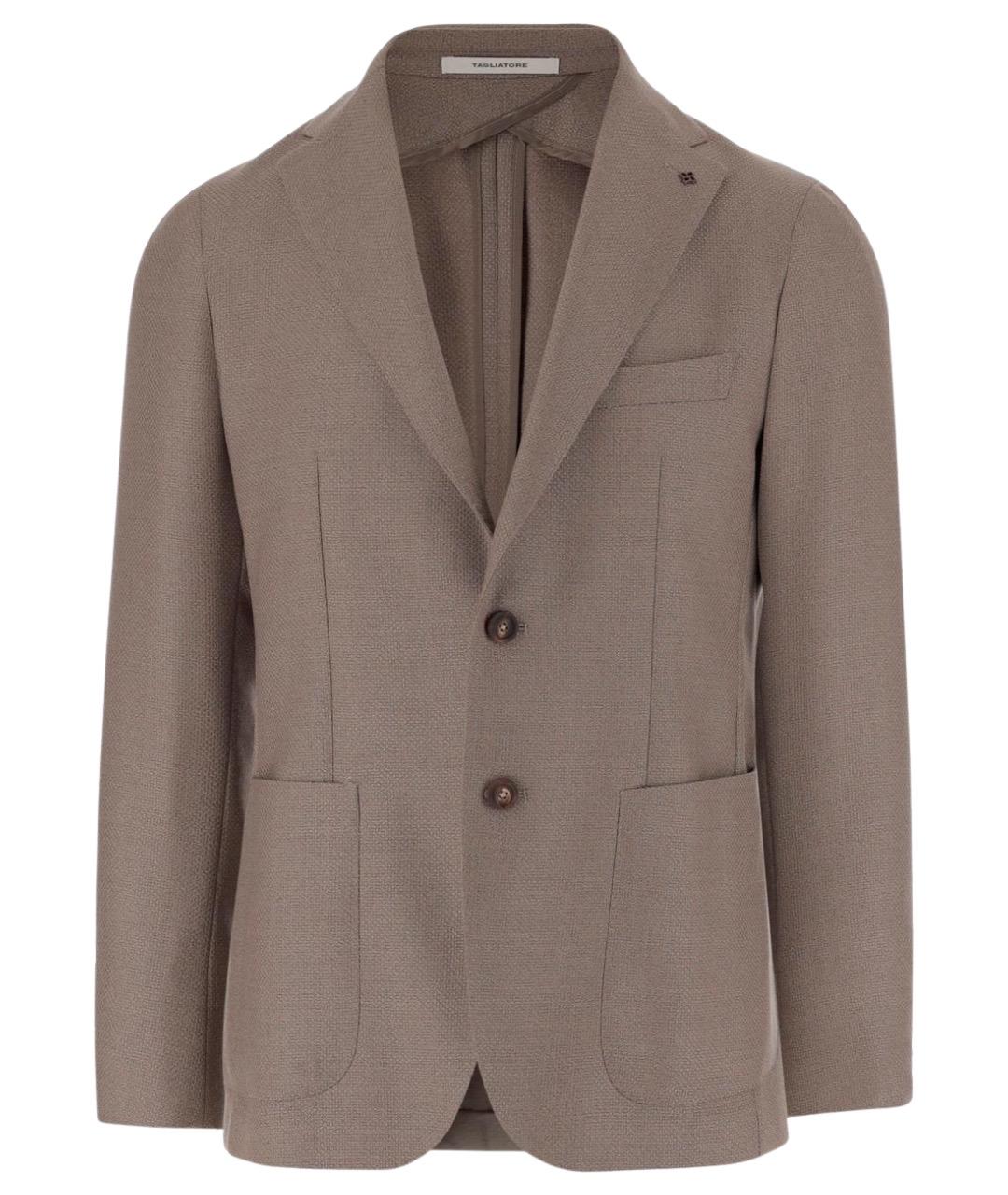 TAGLIATORE Бежевый шерстяной пиджак, фото 1