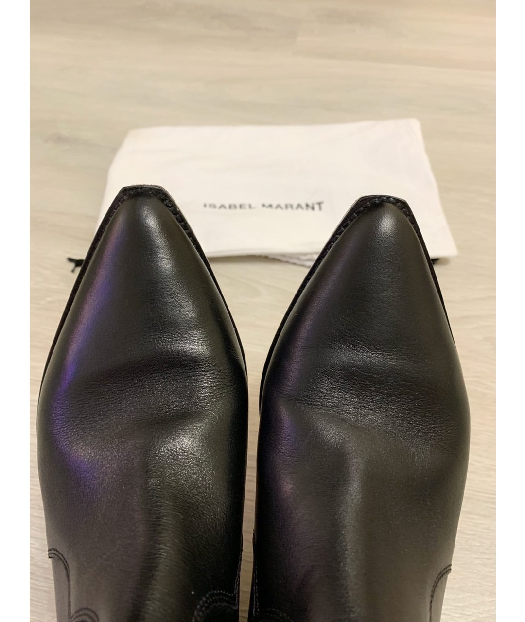ISABEL MARANT Черные кожаные ботинки, фото 3