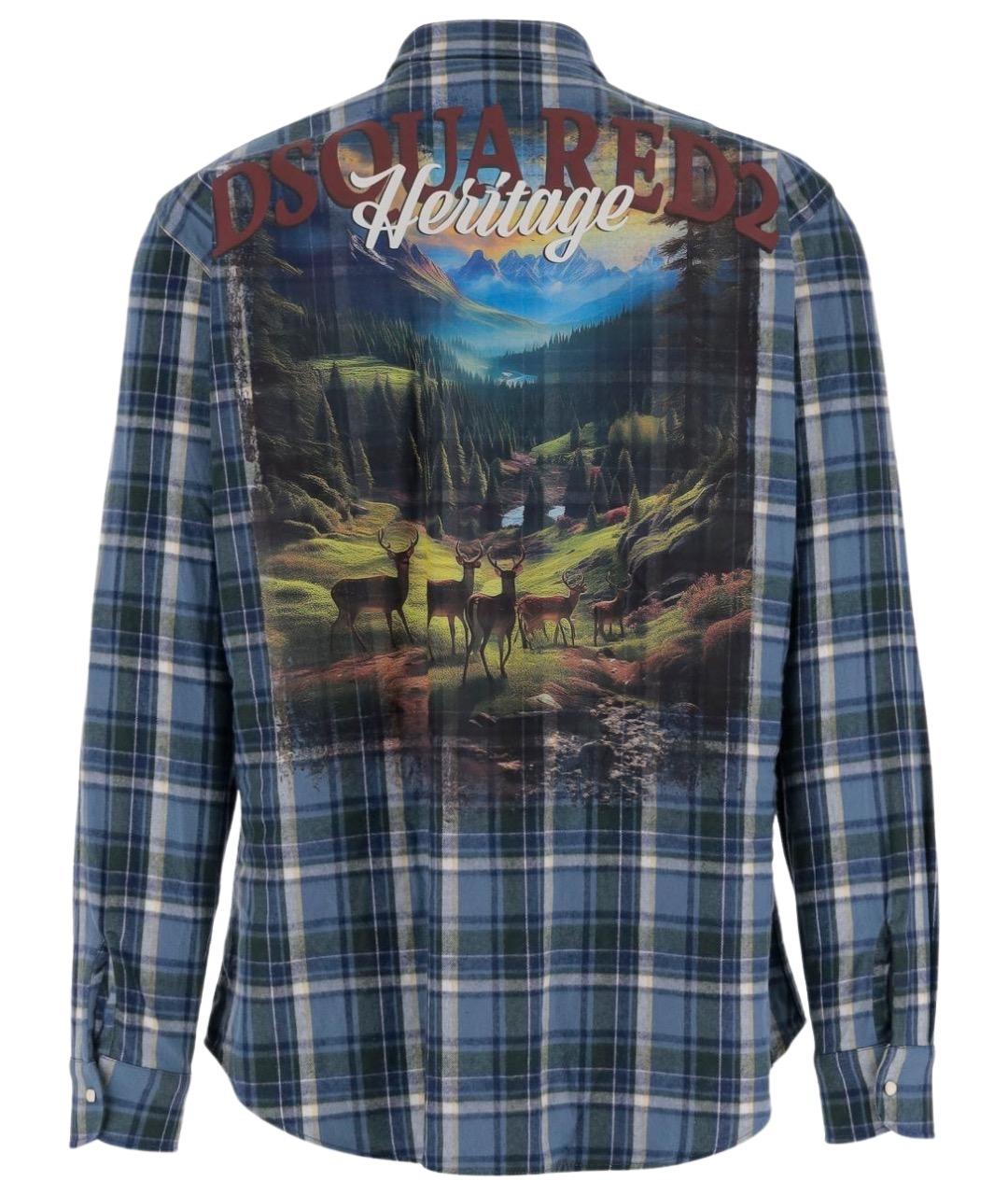 DSQUARED2 Мульти хлопковая кэжуал рубашка, фото 2