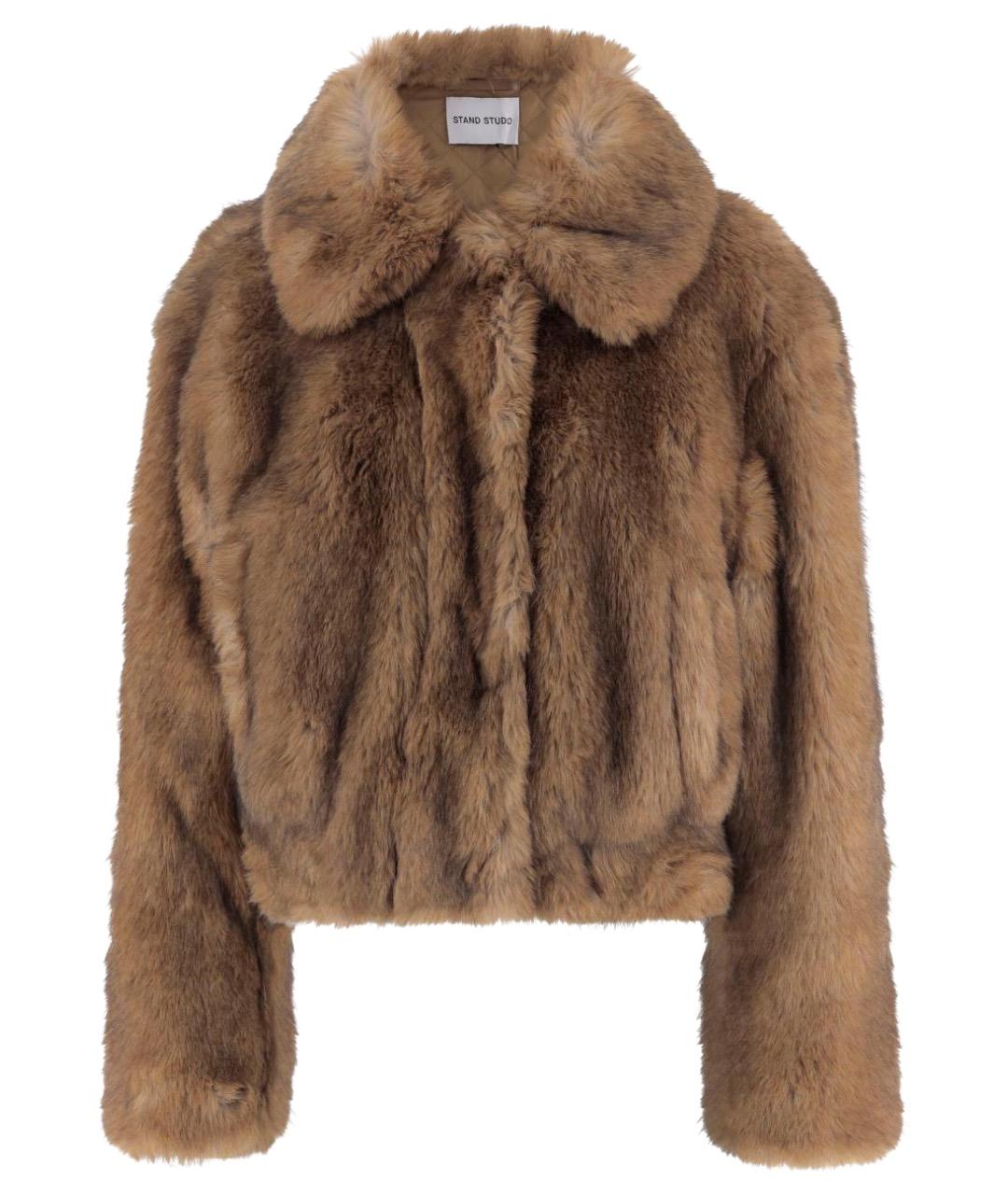 STAND STUDIO Коричневая полиэстеровая куртка, фото 1