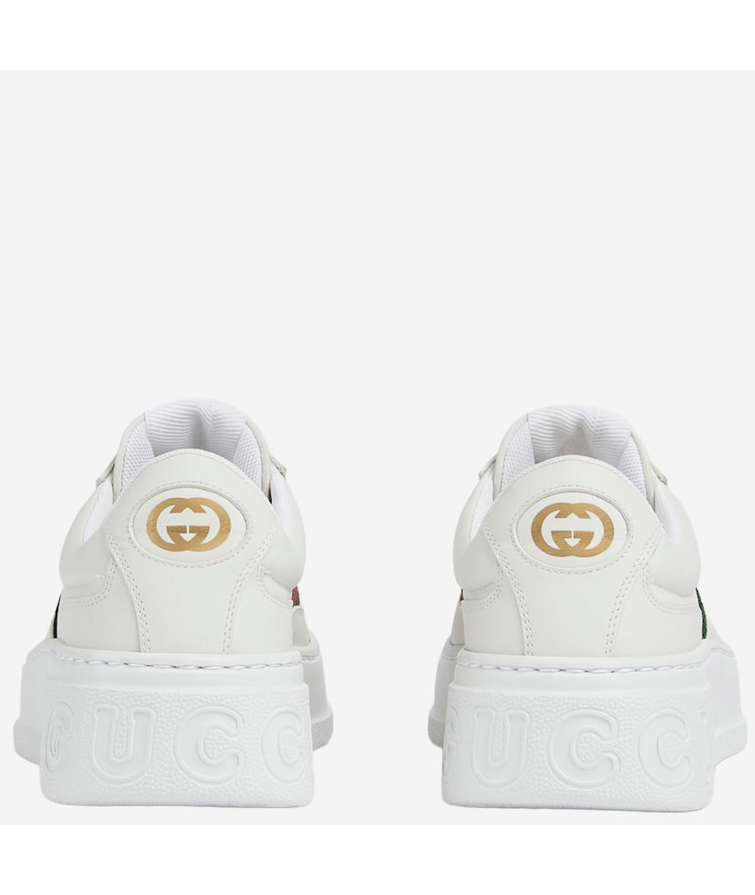 GUCCI Белые кожаные кеды, фото 3