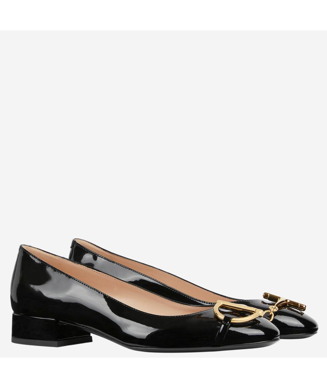 GUCCI Черные кожаные балетки, фото 2