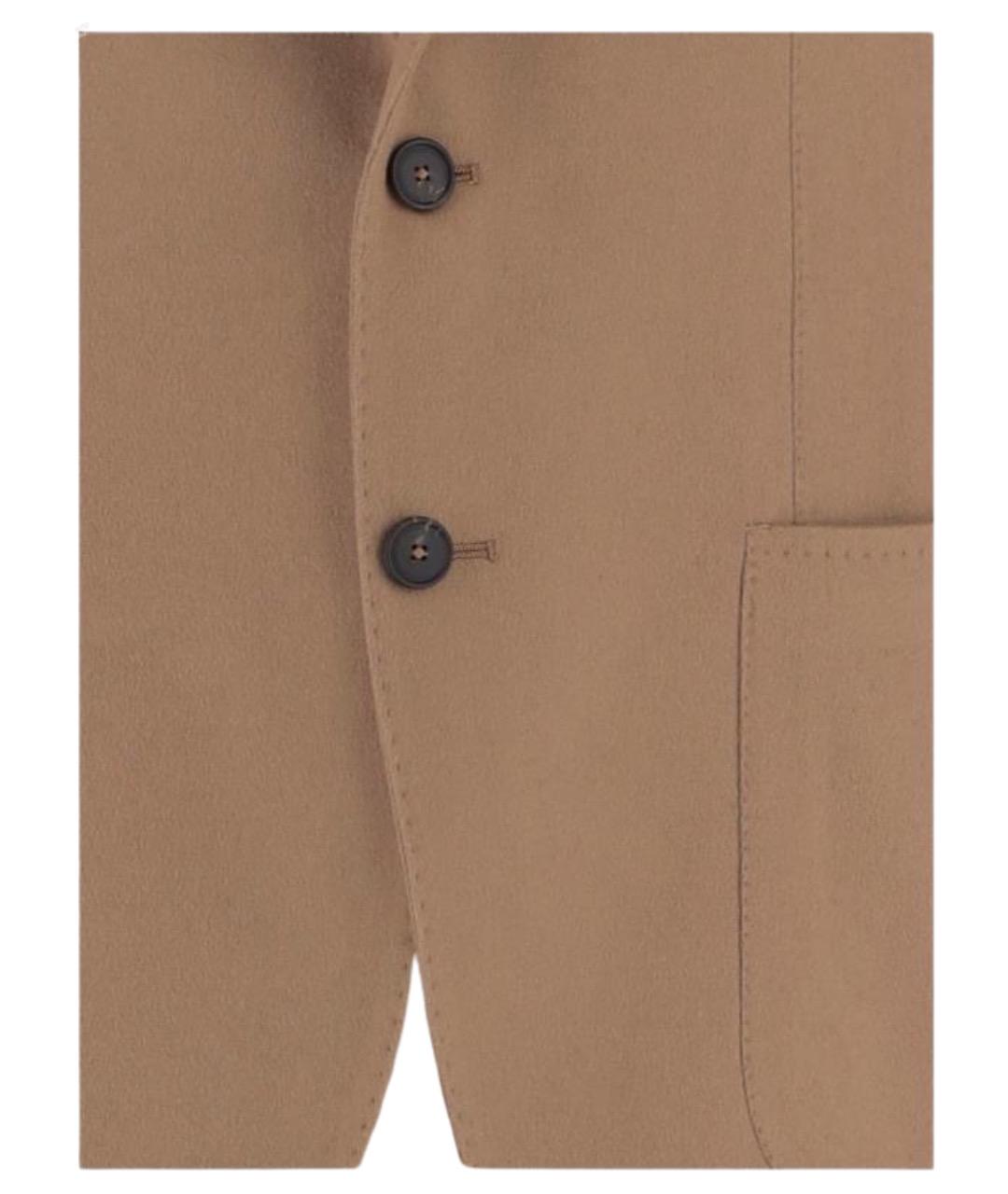 TAGLIATORE Бежевый кашемировый пиджак, фото 3