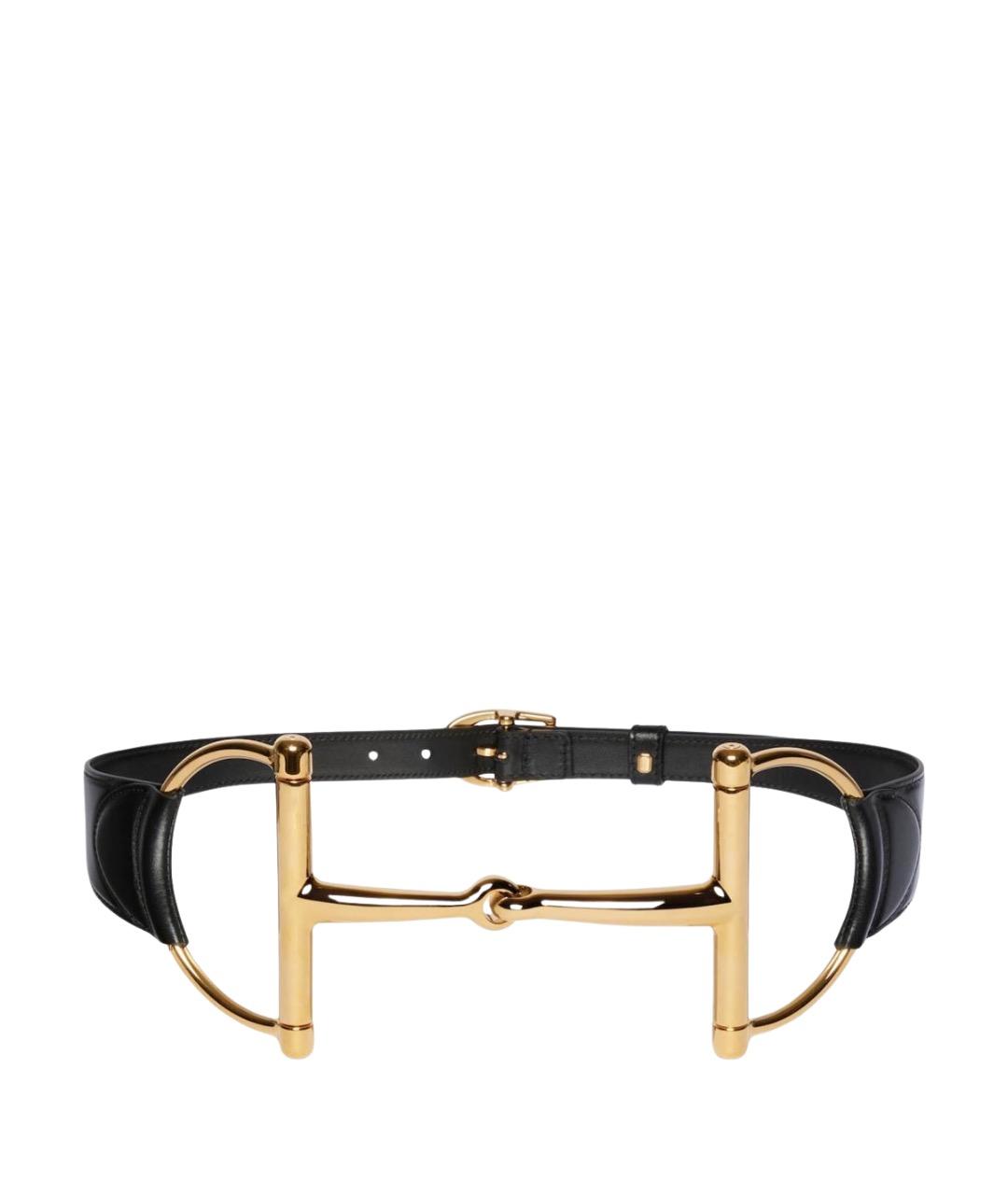 GUCCI Черный кожаный ремень, фото 1