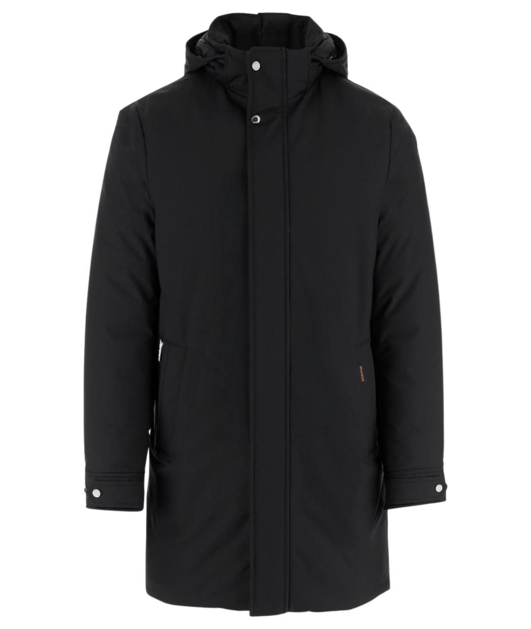 MOORER Черная полиэстеровая куртка, фото 1