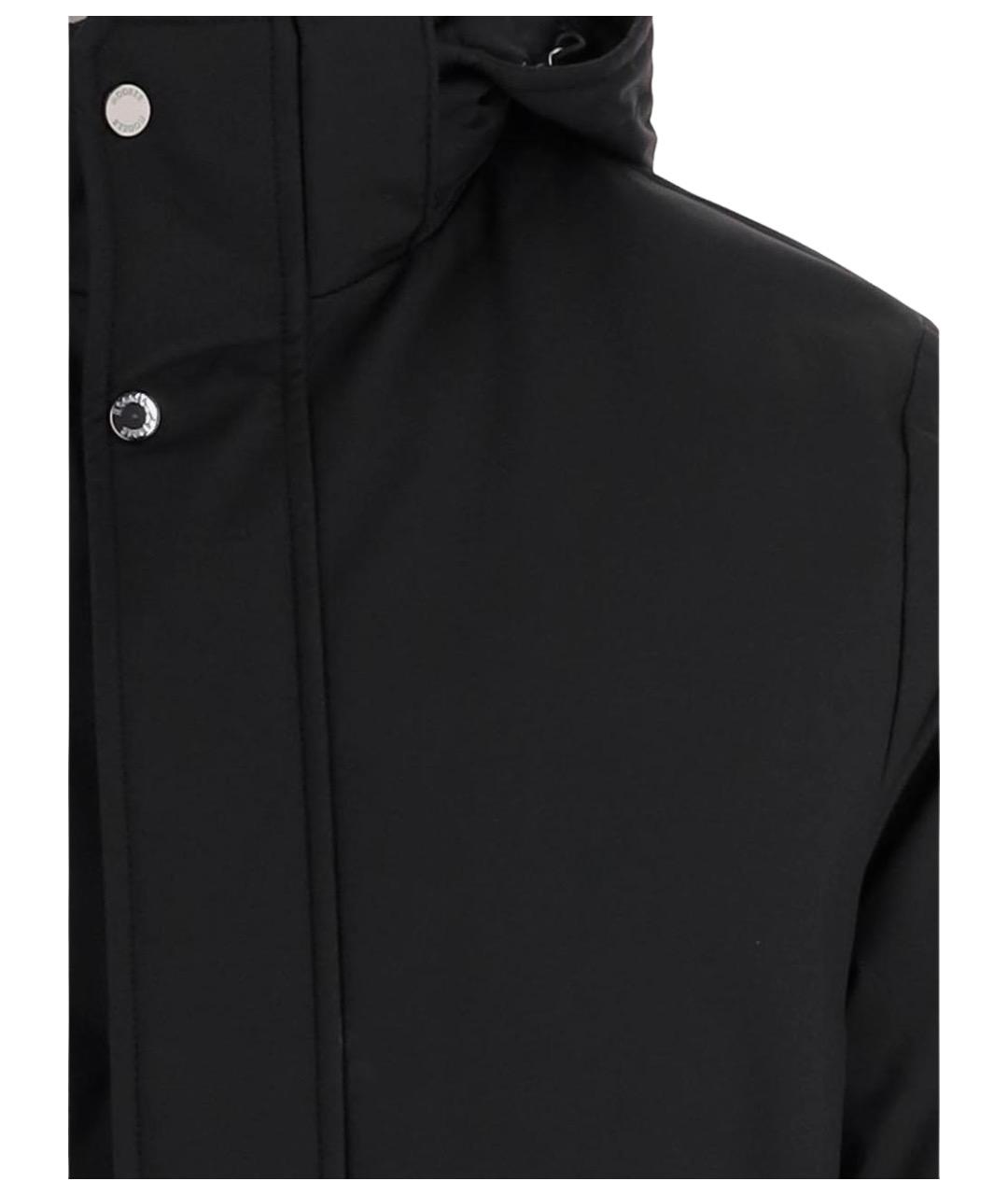 MOORER Черная полиэстеровая куртка, фото 3