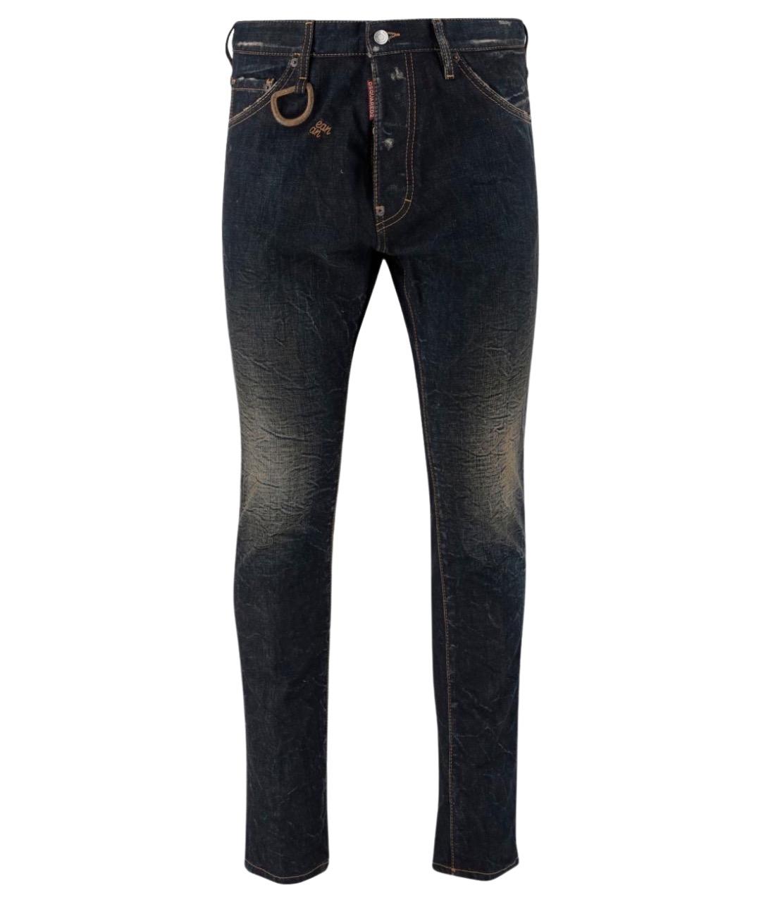 DSQUARED2 Антрацитовые хлопковые прямые джинсы, фото 1