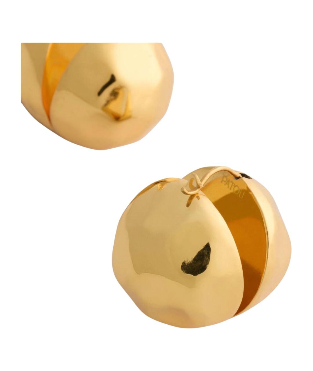PATOU Золотые металлические серьги, фото 2