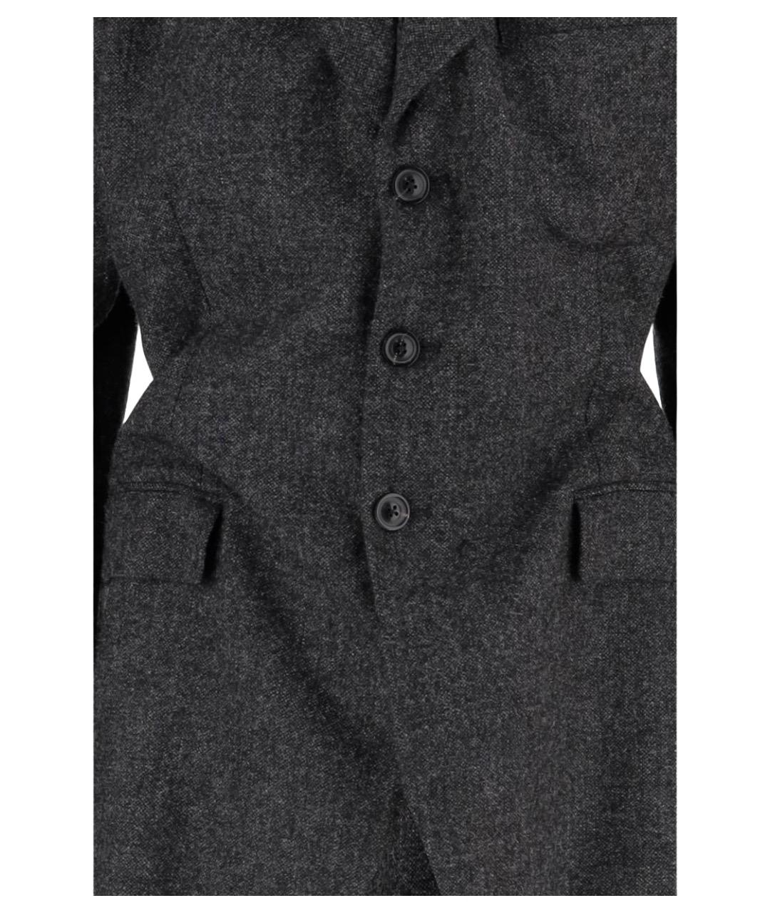 MAISON MARGIELA Серый шерстяной жакет/пиджак, фото 3