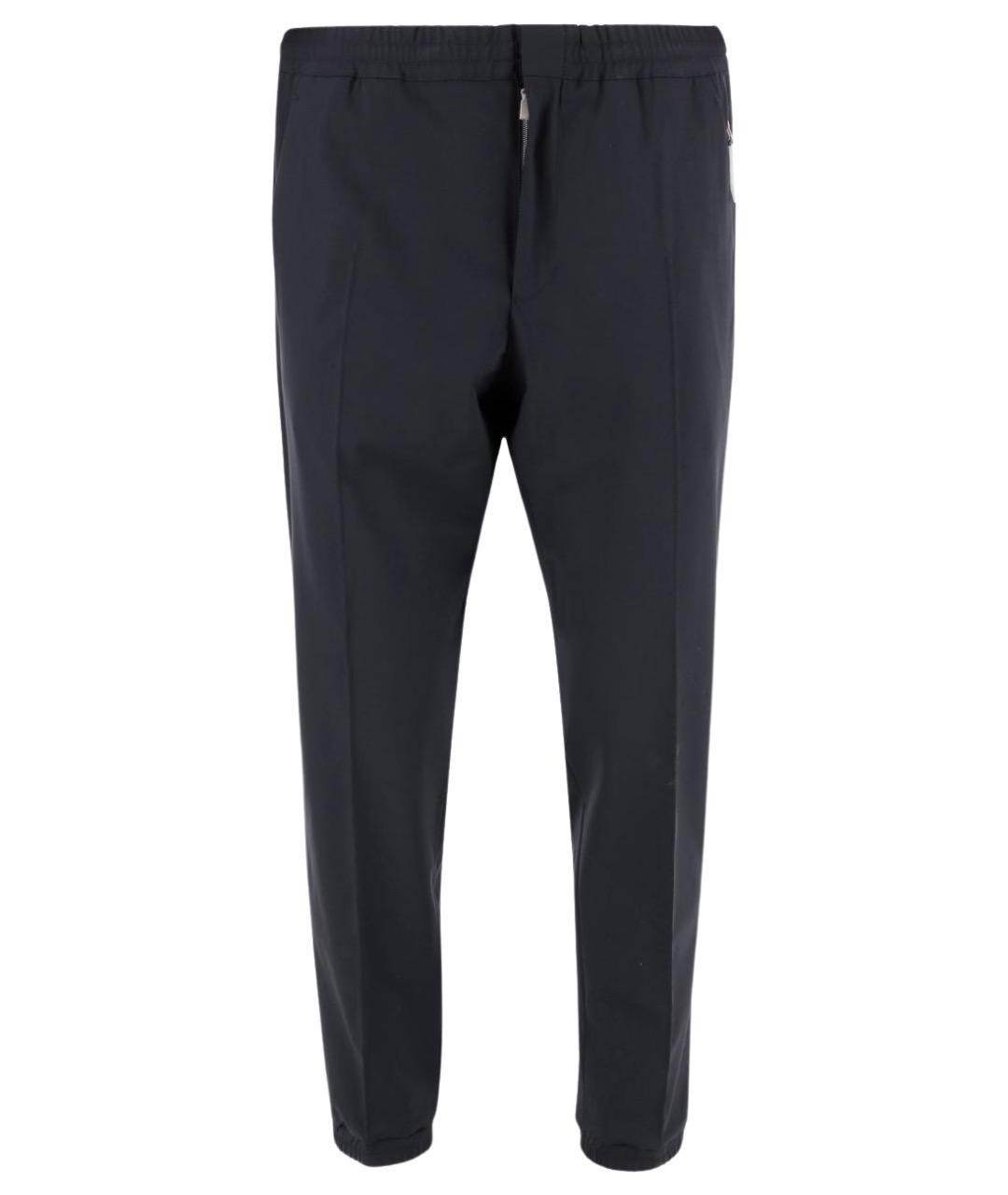 BERLUTI Темно-синие шерстяные повседневные брюки, фото 1