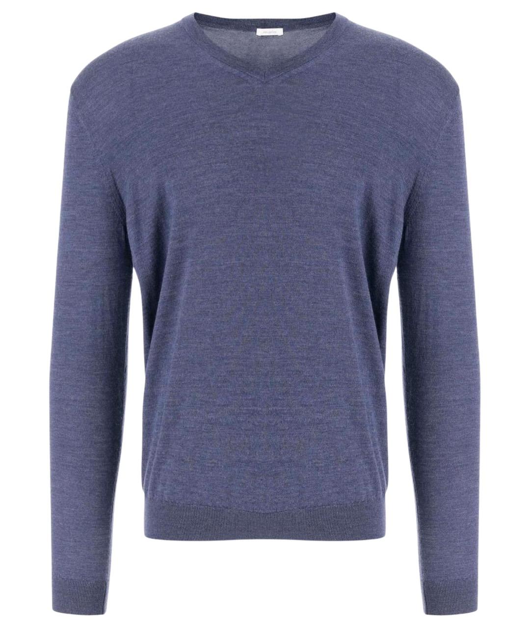 MALO Синий шерстяной джемпер / свитер, фото 1