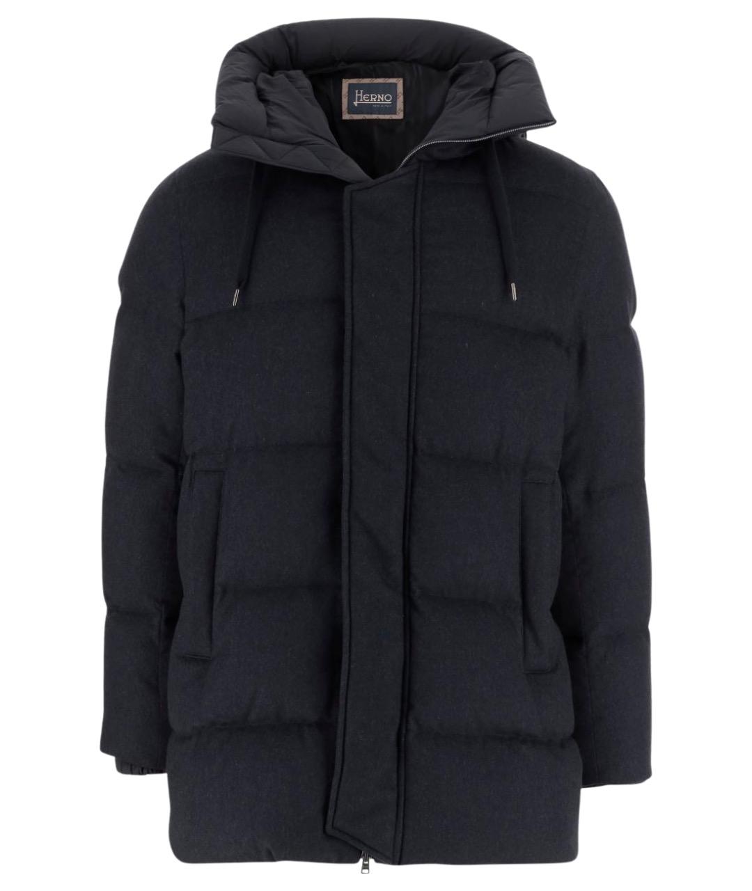 HERNO Черная кашемировая куртка, фото 1